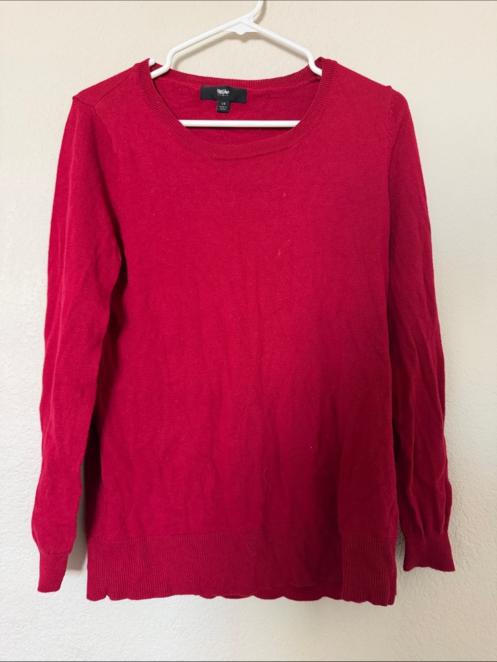 Mossimo Supply Co. Red Crewneck Sweater
